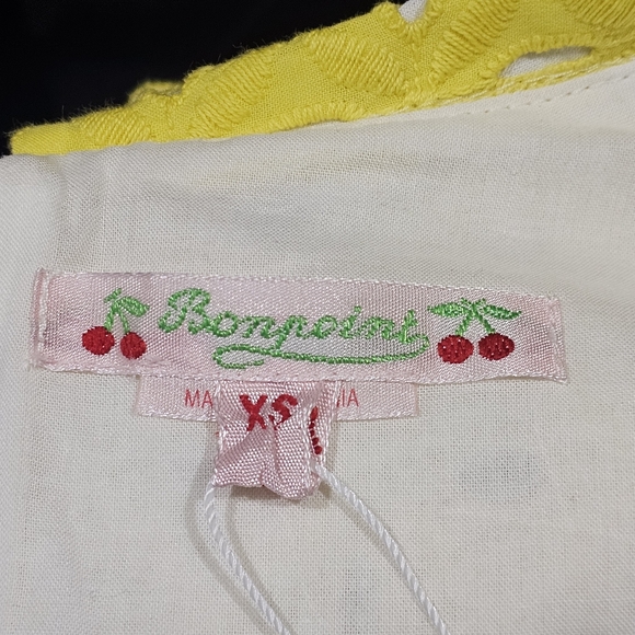 Bonpoint Yellow Eyelet, A-line Dress Size XS NWT MSRP $325 - Picture 5 of 8